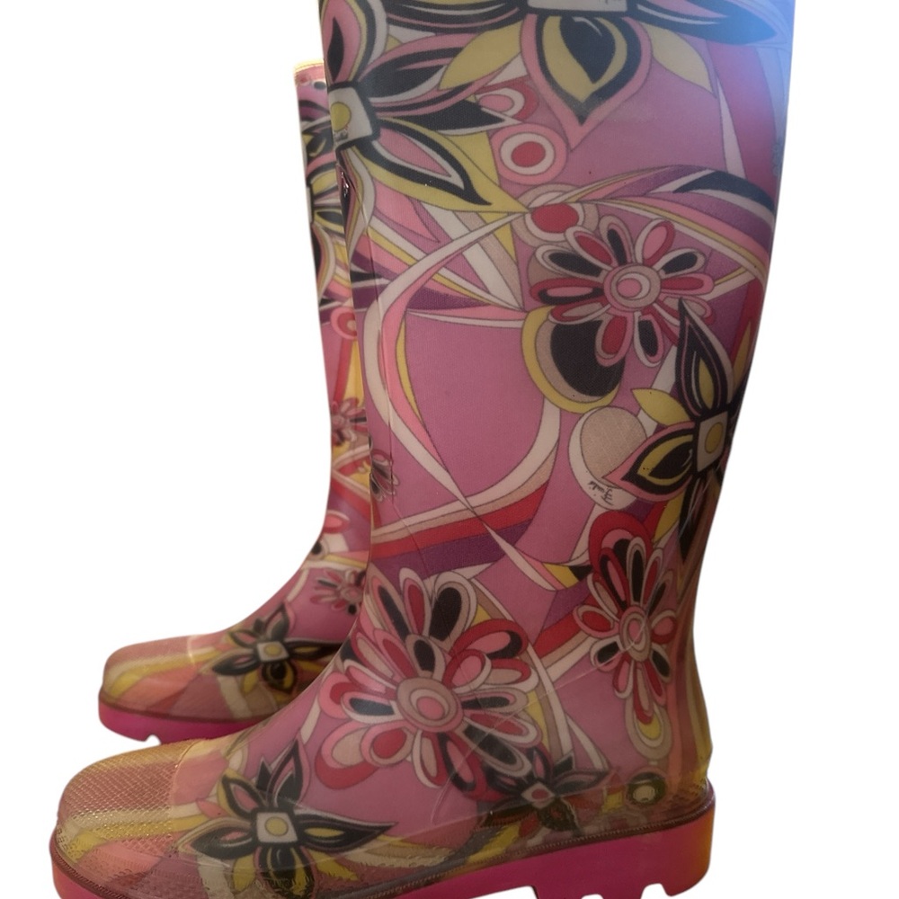 Emilio Pucci Pink Women's Rain Boots